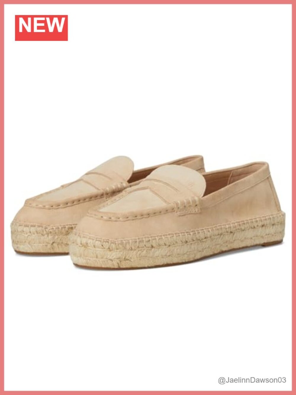 Luize Suede Loafers Espadrille Women's Flat Shoes Pull-On Moc Toe